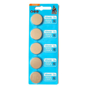 5x bateria litowa CR2032 VINNIC 3,2mm 3V
