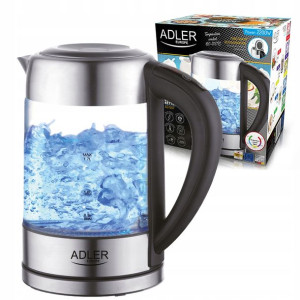 Czajnik Szklany Z Reg Temperatury Lcd Adler