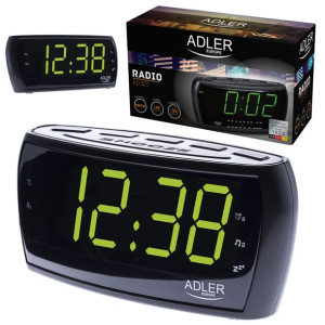 Radio Fm Am Radiobudzik Zegar Led Alarm Adler