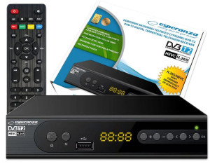 Dekoder Tuner Tv Naziemnej Hd Dvb-t2 Hevc H.265
