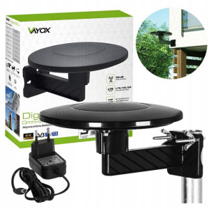 Antena Dookólna Dvb-t/dvb-t2 Vhf Uhf Full Hd 4k