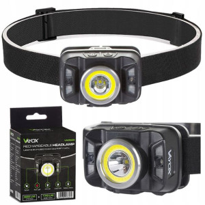 Latarka Lampa Czołowa Czołówka Led Usb Vayox