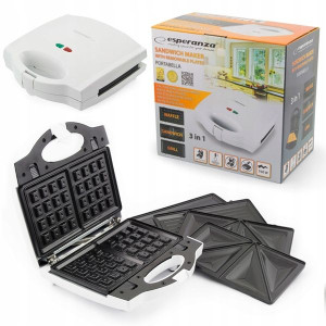 Opiekacz Gofrownica Grill Sandwich 3w1 Turbo 700w