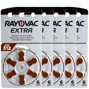 30x Baterie Do Aparatów Słuchowych Rayovac Mod 312
