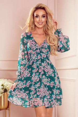 Numoco Sukienka Model Monica 410-2 Pink/Green XL