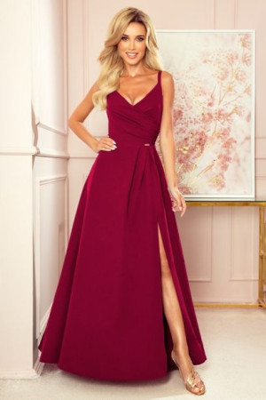 Numoco Sukienka Model Chiara 299-5 Bordo S