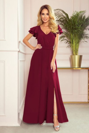 Numoco Sukienka Model Lidia 310-5 Bordo S