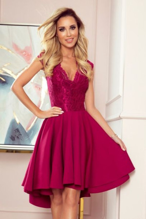 Numoco Sukienka Model Patricia 300-4 Bordo L