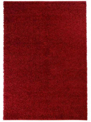 Dywaneo Czerwony Dywan Shaggy Włochacz 5cm 200x250