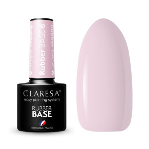 Claresa Baza Kauczukowa Rubber Base Pink 6 - 5 ml