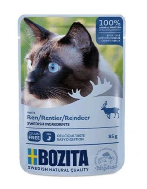 Bozita saszetka - kawałeczki w galaretce z Reniferem 85g - mokra karma dla