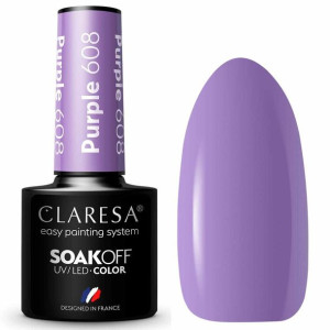 Claresa 608 Purple lakier hybrydowy 5ml