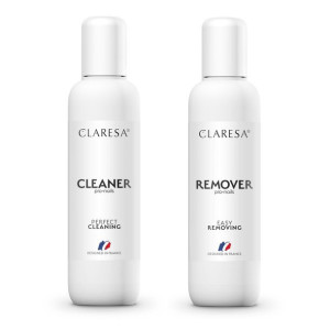 ZESTAW Claresa aceton cleaner do manicure hybrydowego 100ml