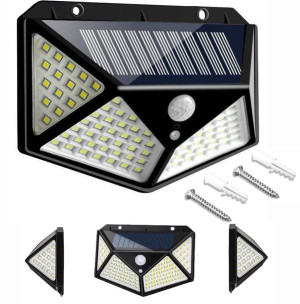 Lampa Solarna Z Czujnikiem Ruchu Lampka LED 3 Tryby Wodoodporna Zewnętrzna