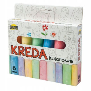 Kreda chodnikowa kolorowa 6szt. Dromader
