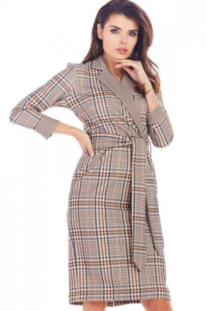 Awama Sukienka Model A362 Brown Krata L