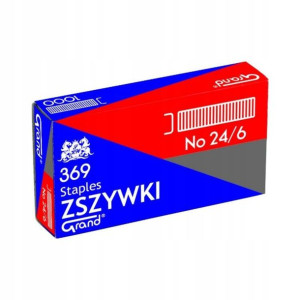 Zszywki Grand 24/6 wzmacniany miękki metal 1000 sztuk