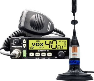 CB President Barry II ASC 12/24V + antena CB 69cm z magnesem 12cm