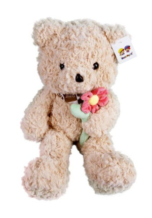 Maskotka Miś Rozetka z kwiatkiem 50cm 1008121 mix cena za 1szt