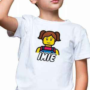 Koszulka Dziecięca Lego Twoje Imię Wzory - 110 Cm