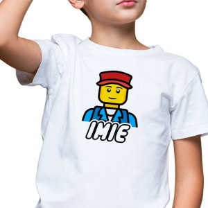 Koszulka Dziecięca Lego Twoje Imię Wzory - 146 Cm