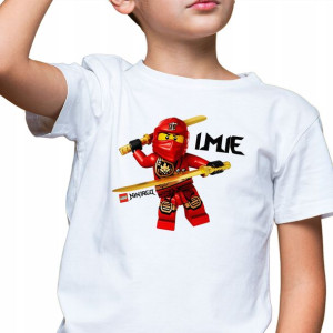 Koszulka Dziecięca Lego Twoje Imię Wzory - 98 Cm