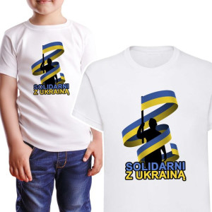 Koszulka Dziecięca Solidarni Z Ukrainą Wzory 122cm