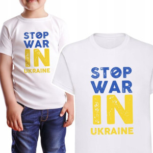Koszulka Dziecięca Solidarni Z Ukrainą Wzory 146cm