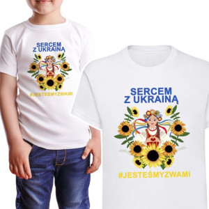 Koszulka Dziecięca Solidarni Z Ukrainą Wzory 98cm