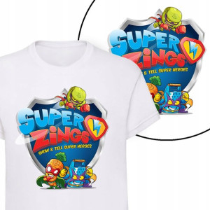 Koszulka dziecięca SUPER ZINGS Wzory MiX - 86 cm