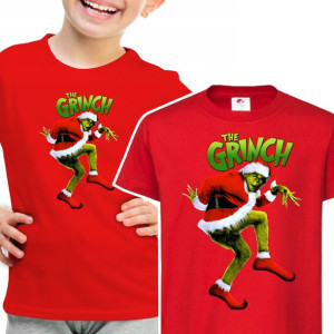 KOSZULKA DZIECIĘCA Świąteczna GRINCH Wzory - 158cm