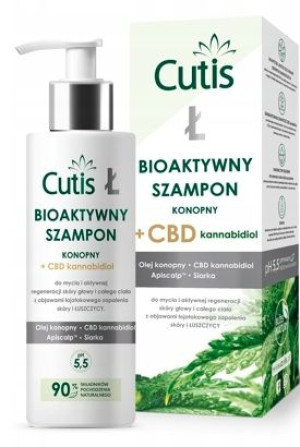 Cutis Ł Bioaktywny, szampon konopny + CBD 200 ml