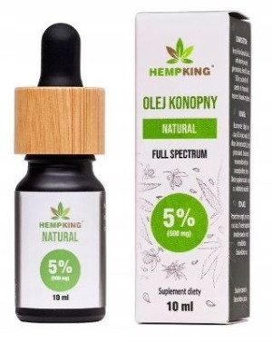 Olejek konopny CBD Hemp King Natural CBD 5% 10 ml