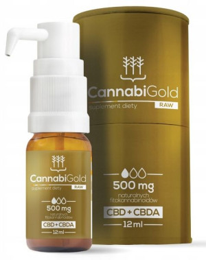 Olejek konopny CBD HemPoland CannabiGold Raw 12 ml