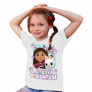 Koszulka DZIECIĘCA Wzory KOCI Domek GABI - 146 cm