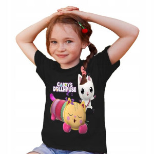 T-SHIRT dla DZIECI KOCI Domek GABI Wzory - 98 cm
