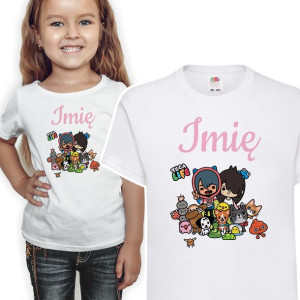 T-SHIRT dla DZIECI TOCA BOCA Własne IMIĘ - 122 cm