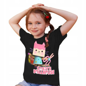 T-SHIRT Dziecięcy KOCI Domek GABI Wzory - 134 cm