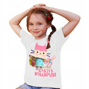 T-SHIRT Dziecięcy KOCI Domek GABI Wzory - 98 cm