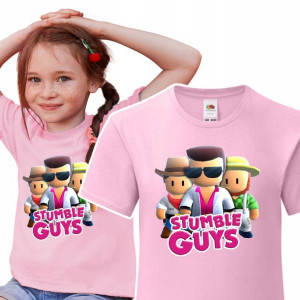 T-shirt Dziecięcy Stumble Guys Mix Wzory - 122 Cm