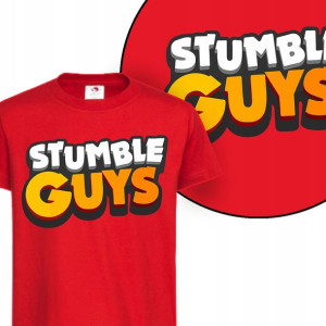 T-shirt Dziecięcy Stumble Guys Mix Wzory - 122 Cm