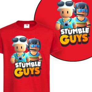 T-shirt Dziecięcy Stumble Guys Mix Wzory - 122 Cm