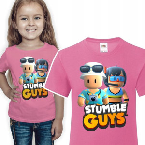 T-shirt Dziecięcy Stumble Guys Mix Wzory - 134 Cm