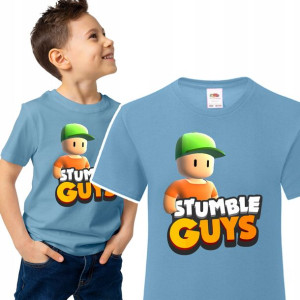 T-shirt Dziecięcy Stumble Guys Mix Wzory - 134 Cm