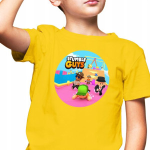 T-shirt Dziecięcy Stumble Guys Mix Wzory - 134 Cm