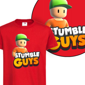 T-shirt Dziecięcy Stumble Guys Mix Wzory - 146 Cm