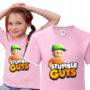 T-shirt Dziecięcy Stumble Guys Mix Wzory - 146 Cm