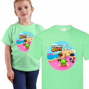 T-shirt Dziecięcy Stumble Guys Mix Wzory - 146 Cm