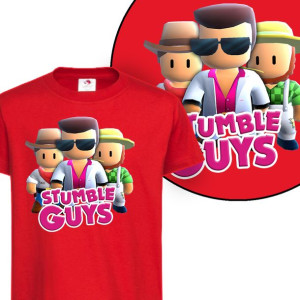 T-shirt Dziecięcy Stumble Guys Mix Wzory - 146 Cm