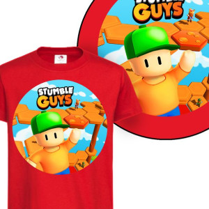 T-shirt Dziecięcy Stumble Guys Mix Wzory - 158 Cm